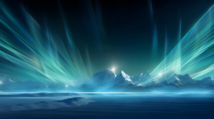 Aurora lights shining Aurora lights shining on snowy mountains, magical atmosphere, fresh concept, mint, coldon snowy mountains, magical atmosphere, fresh concept, mint, cold