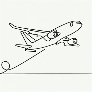 recommend clip art: 
silhouette airplane thin lines flat colors