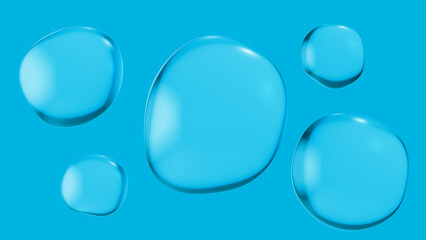 Aqua bubble against a blue background
