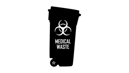 medical waste, black isolated silhouette