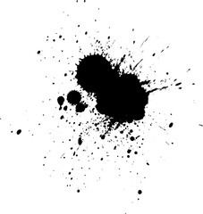 black ink brush splash splatter grunge graphic element vector