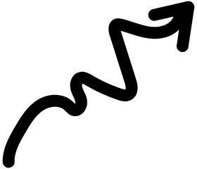 Arrow symbol.Arrow doodle icon .Hand drawing arrow icon .Arrow grunge symbol.Hand-drawn doodle arrow icon.Vector

