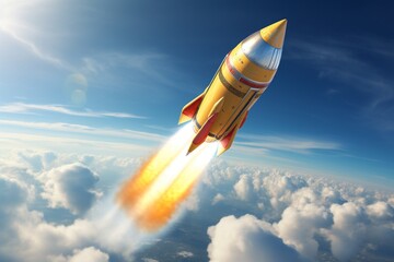 Space rocket launching, highlighting the power and energy of space travel