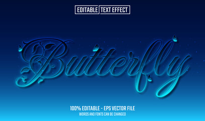 butterfly editable text effect