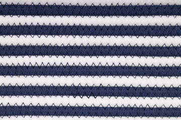 Close-Up of Navy and White Stripes