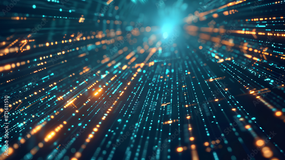 Wall mural abstract futuristic data computer technology business background