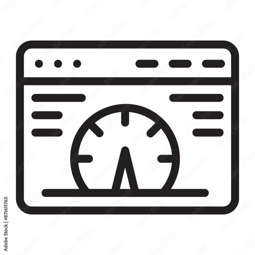 Wall mural speedometer line icon