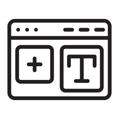 website builder line icon