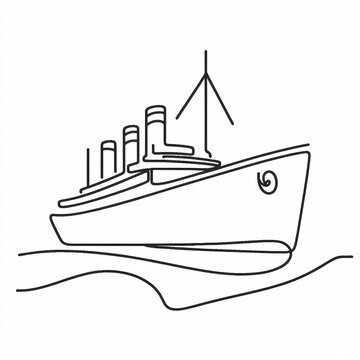 recommend clip art: silhouette steamboat thin lines 