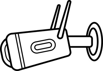 CCTV illustration outline vector