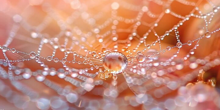 Dew Drops on a Spider Web