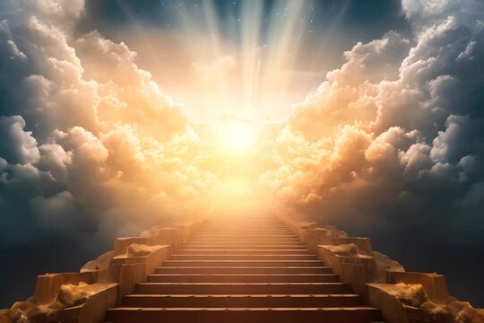 stairway to heaven on background