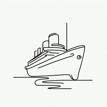 recommend clip art: silhouette steamboat thin lines 
