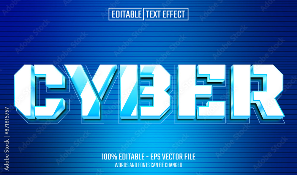 Poster cyber editable text effect