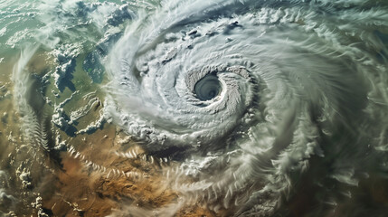 Satellite View of a Massive Supercell. This awe-inspiring image, captured from a meteorological satellite, showcases a massive supercell storm.