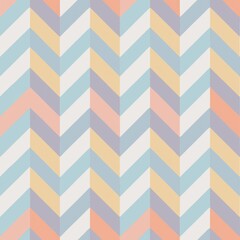 seamless pattern of pastel-toned chevron design for a soft look, Generative AI