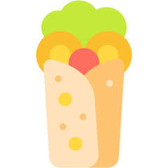 Burrito, Wrap, Fast Food, Mexican, Food And Restaurant, Food Icon