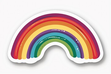 Fototapeta premium Rainbow sticker for celebrating diversity and inclusion