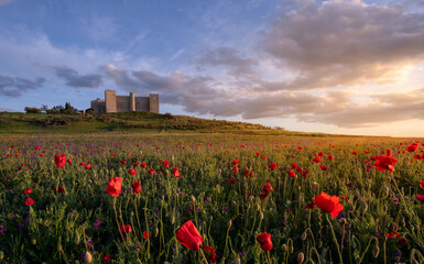 Bamburgh old Castle in Northumberland