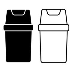 Trash can icon vector design template, icon eps vector illustration, isolated on white