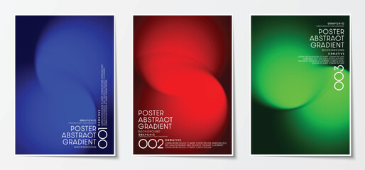 Overlapping circles gradient blurred colorful. Modern abstract graphic backgrounds for poster and cover design templates. Vector illustration
