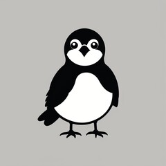 Fototapeta premium Monochrome Bird Icon Set in Vector flat Style