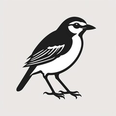 Obraz premium Monochrome Bird Icon Set in Vector flat Style