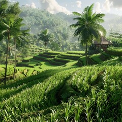 Obraz premium The Splendor of Bali's Rice Terraces