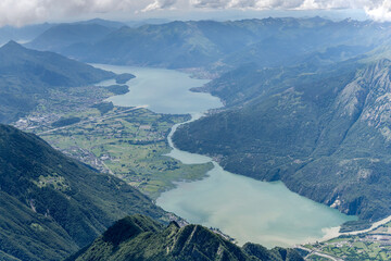 Como and Mezzola lakes aerial,  Italy © hal_pand_108