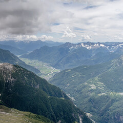 S.Giacomo and Chiavenna valley aerial,  Italy