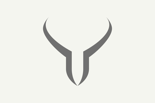 Illustration vector graphic of minimalist antelope head. Good for logo