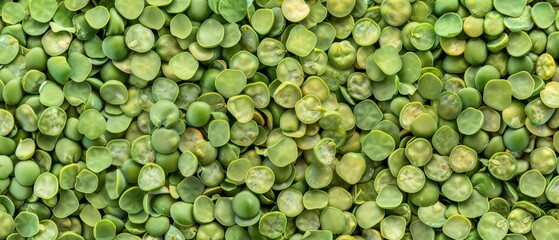 Panoramic close-up, high detail scan of split pea material, Generative AI