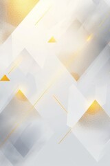 金色の幾何学模様のシンプルな白背景