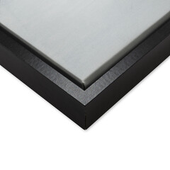 A close up of an art picture frame moulding on a white isolated background