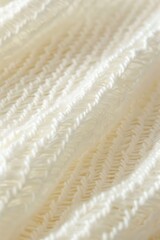 Obraz premium White texture super close-up, super macro, three-dimensional woven wool fabric material,