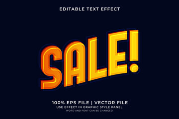 3d text effect On Sale! editable vector. Text effect about promos and sales. Can be used for content, banners, flyers and social media posts