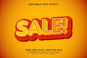 3d text effect On Sale! editable vector. Text effect about promos and sales. Can be used for content, banners, flyers and social media posts