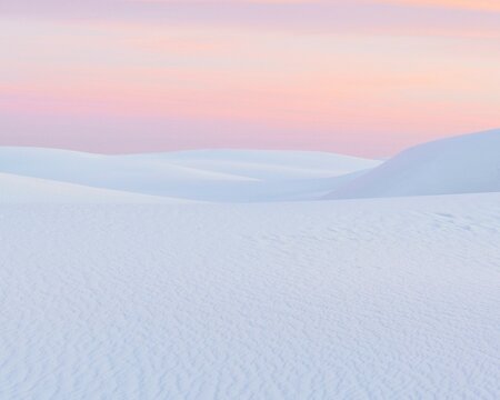 Unusual natural landscapes in White Sands Dunes in New Mexico, USA