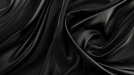 Obraz premium Abstract black backdrop with smooth texture, suitable for modern and artistic presentations