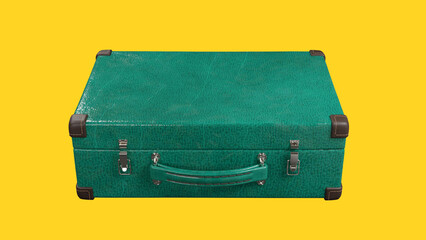 Empty Picnic suitcase, clipping path, 3d render