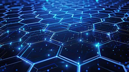 Obraz premium Abstract hexagon network technology concept, perfect for modern digital connectivity designs