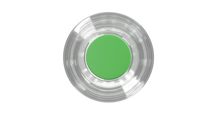 Top view of A bottle of water, the idea is to recycle plastic bottles, think green, clipping path, 3d render