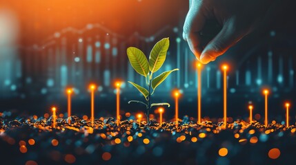 Business experiencing a significant increase in profits, increase, financial growth