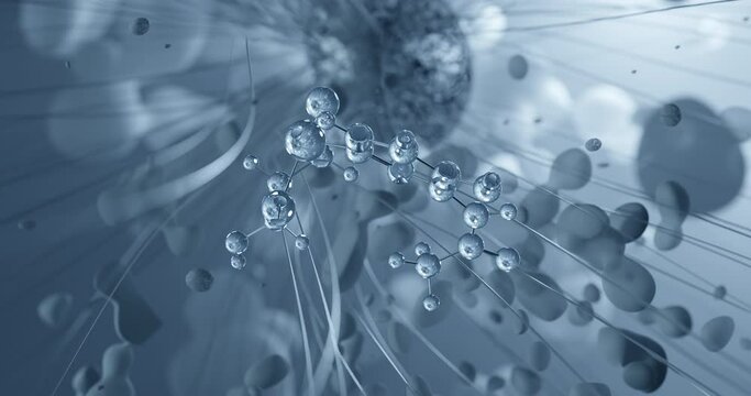 Arsthinol rotating molecular 3d structure ball-and-stick model, looped video antiprotozoal agent