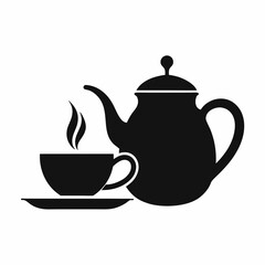 
     Tea house logo vector illustration.
