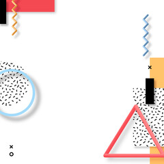 Colorful geometric Memphis design element