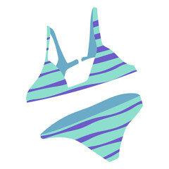 Bikini png sticker, feminine fashion doodle in retro design