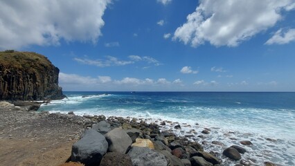 island, beach, coastline, coast, shore, madeira, paradise, travle, tourims, landscape, hill, mountain, peace, beach, rock, trees.