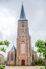 Obraz premium View at the Saint Cristophe church in the streets of Schagen - Netherlands