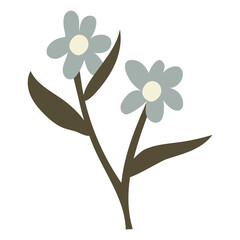 Flower png collage element, feminine illustration in earth tone